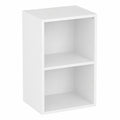 Cube de Rangement Moderne à 2 Niveaux, Étagère Autoportante pour Salon ou Bureau