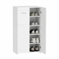 Armoire à Chaussures Moderne 5 Niveaux avec Étagères Ajustables, Rangement pour Couloir et Entrée, Blanc