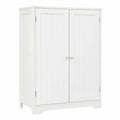 Meuble de rangement blanc 60x30x80cm avec portes et étagères
