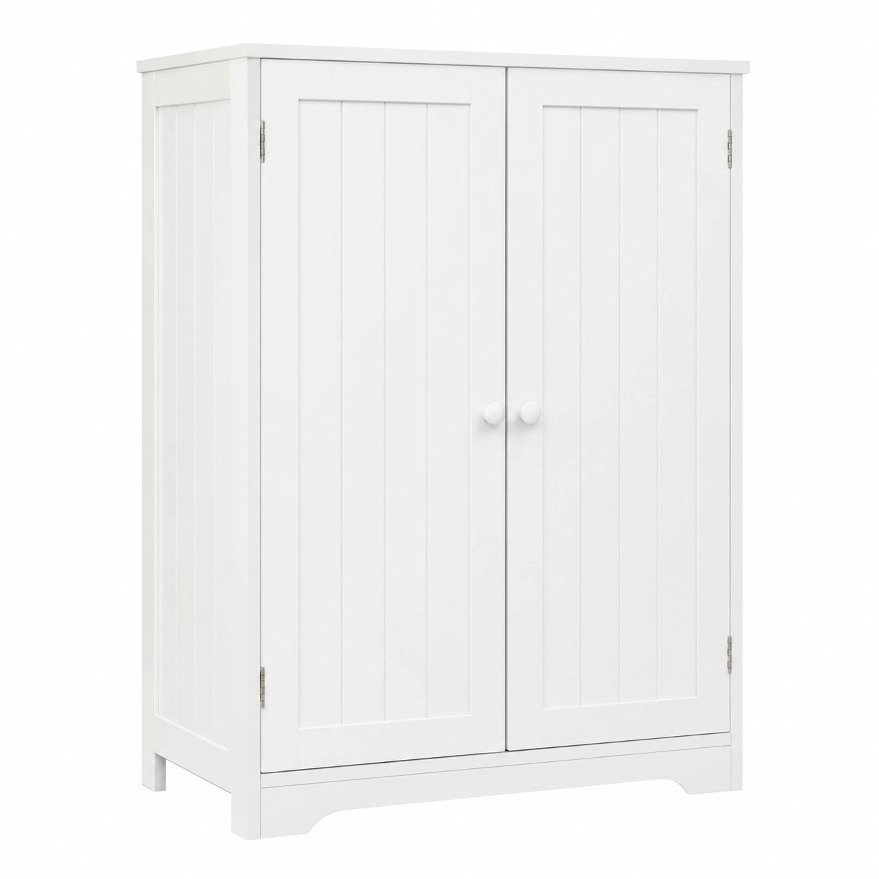 Meuble de rangement blanc 60x30x80cm avec portes et étagères