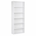 Étagère sur 6 niveaux pour salon et bureau, blanc nuage