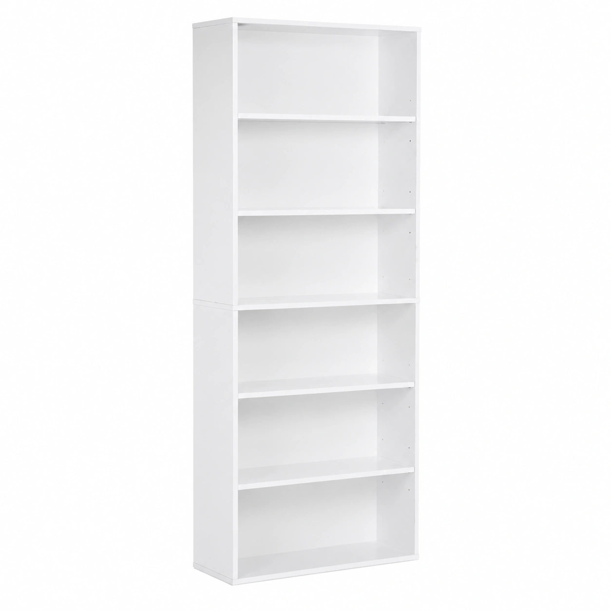 Étagère sur 6 niveaux pour salon et bureau, blanc nuage