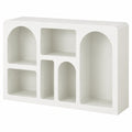 Buffet de Rangement avec Compartiments Ouverts pour Salon et Bureau, Blanc