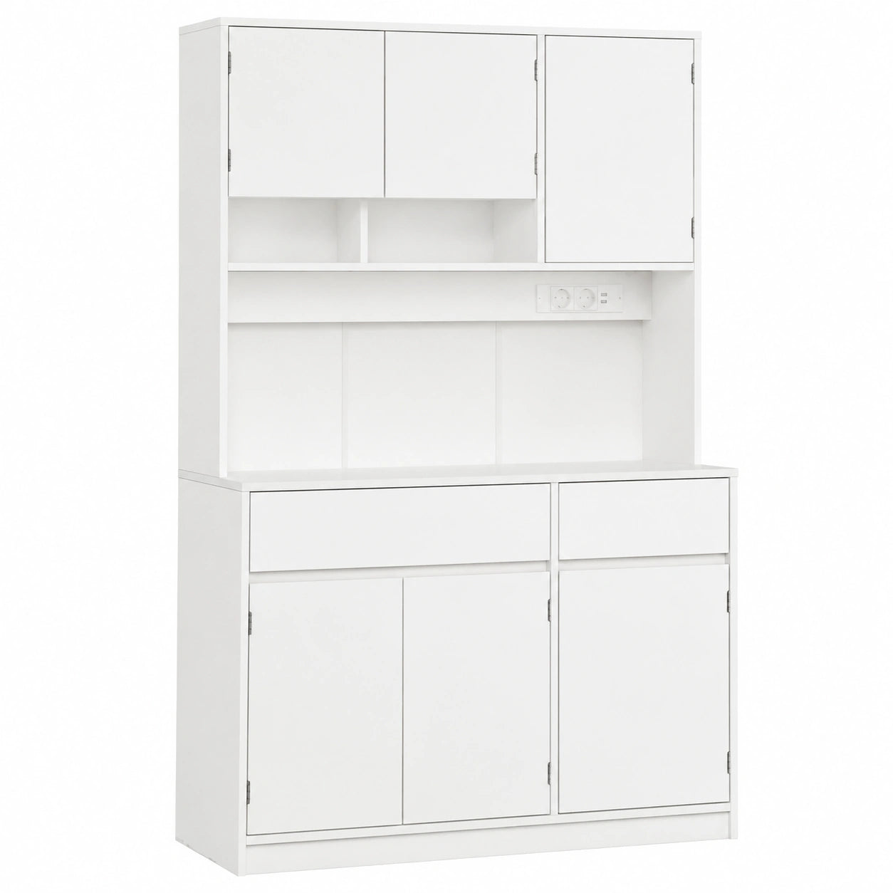 Armoire de Cuisine Multifonction avec Étagères Réglables et Tiroirs