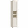 Colonne de rangement salle de bain avec étagères ajustables, 170 cm, blanc