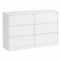 Commode Chambre Moderne 6 Tiroirs en Blanc Neige