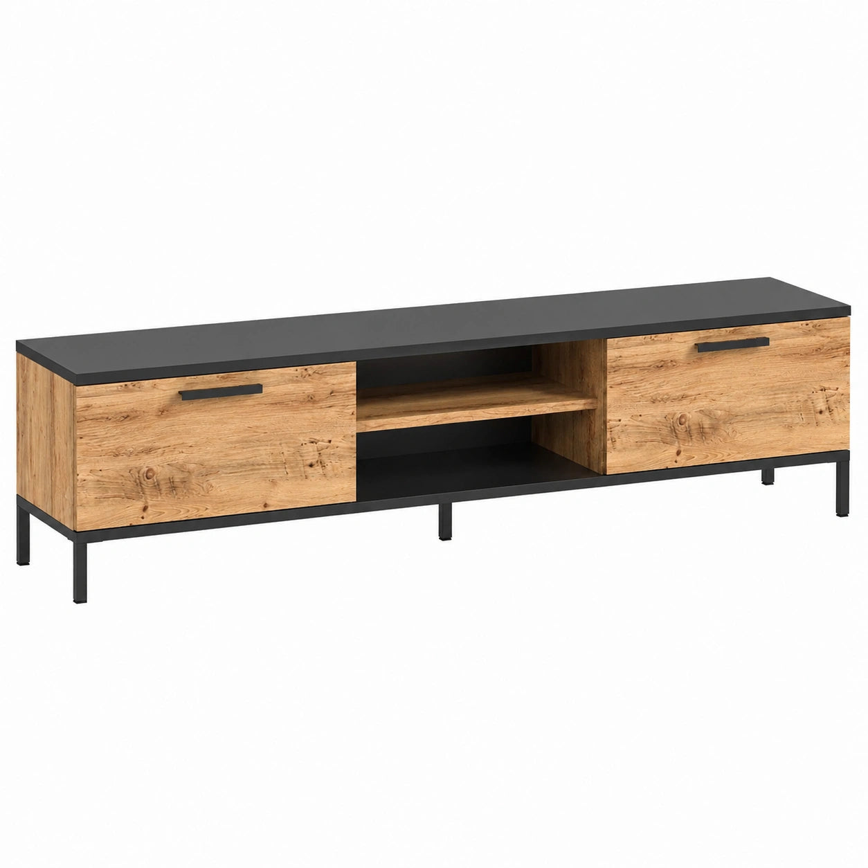 Meuble de Salon Moderne avec Rangement et Passages de Câbles