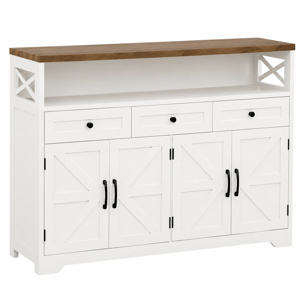 Meuble de Rangement avec Portes et Tiroirs pour Intérieur Polyvalent